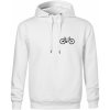 Obrázok kolesa na prsníku horský bicykel - Oversized mikina pánska Moon - kratšia + širšia - XL ( Biela )