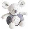 Plyšová myška so svetlom a zvukom Mouse Nightlight Doudou et Compagnie sivá 20 cm od 0 mes