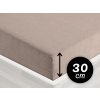Froté napínacie prestieradlo na vysoký matrac FR-027 Sivohnedé 180 x 200 - výška 30 cm