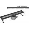 Sprchový žľab SLOT L - K STENE s horizontálnou a vertikálnou prírubou, 80 cm