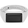 Fossil Moderný pánsky prsteň z ocele All Stacked Up JF04603040