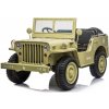 mamido Detský elektrický vojenský jeep Willys 4x4 zelený