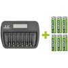 OXE Battery Charger AA + 6 ks nabíjacích batérií Varta 56706 R6 2100 mAh NIMH basic 572007
