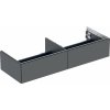 GEBERIT KÚPEĽNE Skrinka pod umývadlo ONE s 2 zásuvkami: 133.2cm, 26.6cm, 47cm, láva, 505.076.00.3