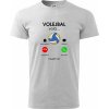 Volejbal volá - Klasické pánske tričko vyššej gramáže - L ( Svetlosivý melír )