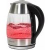 Salente StripeGlass, rýchlovarná kanvica 1,8 l, nerez/sklenená, červené podsvietenie