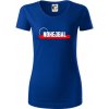 Nohejbal nápis - Dámske tričko z organickej bavlny Origin (GOTS) - XL ( Kráľovská modrá )