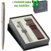 Parker Sonnet Brúsený nerez pero GT BP, darček.kazeta.. Nerez brusený