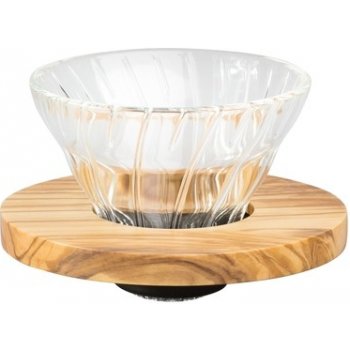 Hario Dripper V60-02 Glass Olive Wood