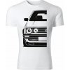 T-ričko Volkswagen Golf Mk2 Half pánske tričko Farba trička: Purpurová, Farba potlače: Biela, Veľkosť: L