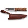 Vega ROSELLI RW200S Hunting knife Collectors lovecký nôž 10,5 cm, drevo brezy, striebro, kožené puzdro