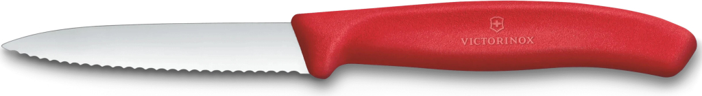 Victorinox 6.7631.C1 univerzálny kuchynský nôž, 8 cm, zúbkovaná špicatá čepeľ, červený