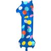 Folat Balónik fóliový číslo 1 Lentilky 86 cm