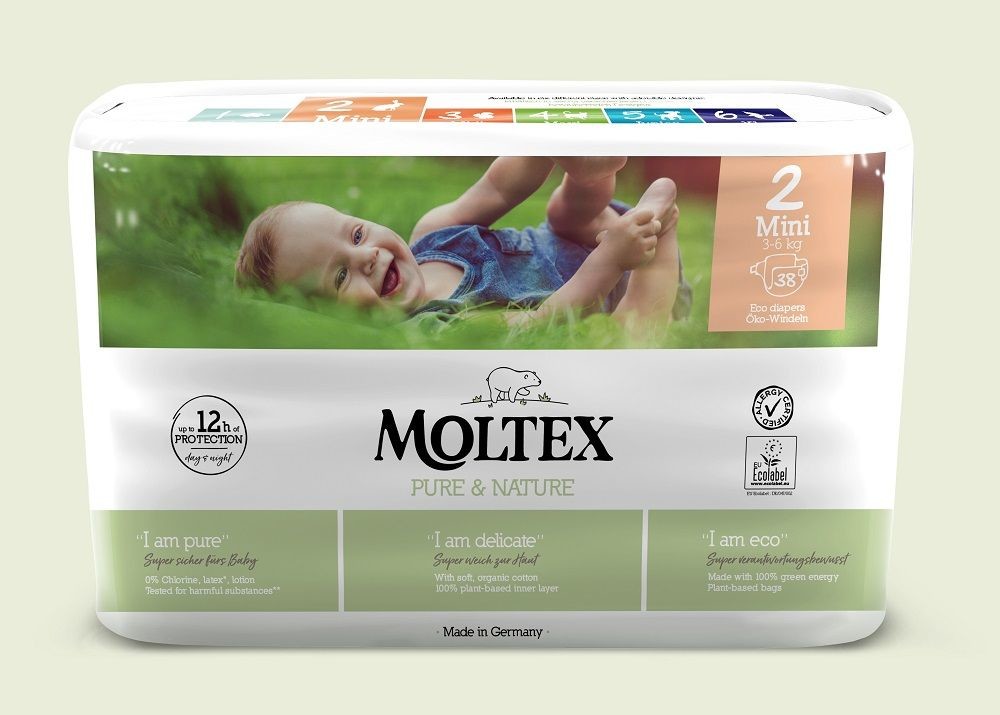 MOLTEX Plenky Pure & Nature Mini 3-6 kg 38 ks od 8,89 € - Heureka.sk