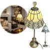 Stolná lampa Tiffany ANTIK SLENDER Metal Base Crystal 50*Ø18