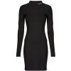 Calvin Klein Jeans Krátke šaty LOGO ELASTIC MILANODRESS Čierna