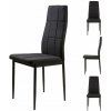 Sada 4 stoličiek, čierne