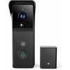 NEDIS Wi-Fi chytrý dveřní videotelefon/ 2304x1296 / 3Mpix/ napájení z baterie/ IP44/ snímač pohybu/ noční vidění/ černý