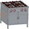 Gastronomický plynový sporák 4 horáky, 900x700x850 mm so skrinkou, 1x3,5+1x5+1x7+1x9 kW | EGAZ, TG-4725.IV