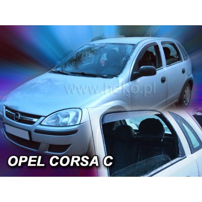 Deflektory na Opel Corsa C, 5-dverová (+zadné), r.v.: 2000 - 2006