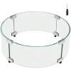 Ochrana proti vetru 74x21.4x0.6CM pre okrúhle ohnisko Tvrdené Sklo