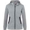 James & Nicholson Bunda JN 1143 s kapucí, dámská COT021143i6604-light melan XL Melír šedá světlá