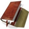 Obal na knihu kožený se záložkou - Hnědá měděná