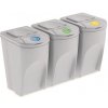 Prosperplast Odpadkový kôš na triedený odpad sada SORTIBOX 3 x 35 l biela