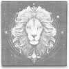Vymalujsisam.sk Bodkovanie - Lev/Leo Farba: Modrá, Veľkosť: 50x50cm, Rám: Na kartónovej doske