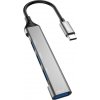 Dudao HUB 4v1 USB-C - 4x USB-A (3x USB2.0 / USB3.0) 6,3 cm čierny (A16T)