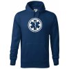 Rescue logo samostatné guľaté - Mikina pánska Cape s kapucňou - S ( Polnočná modrá )