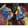 Diamondi Diamantové maľovanie - ABSTRAKCIA ŽENY A MAČKY Rámovanie: bez rámu a bez vypnutia plátna, Rozmer: 40x50 cm