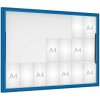 PROCITY Vonkajšia vitrína Classique, 21 x A4, sklo, modra