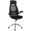 SONGMICS Kancelárske kreslo ergonomické, nastaviteľné, otočné, čierne