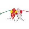 Xmas mouse - myš 7 cm, látková hračka pre mačky, 2 ks