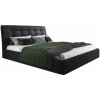 Signal Čalúnená posteľ ADLO rozmer 140x200 cm Čierna eko-koža