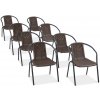Sada 8 záhradných stoličiek SIMPLE Brown