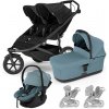 THULE Kočík 3v1 súrodenecký Urban Glide 3 Double Black s autosedačkou Maple Mid Blue a adaptérmi 2025