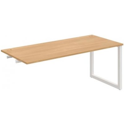 HOBIS Pracovný stôl UNI O, k pozdĺ. reťazeniu, 180 x 75,5 x 80 cm,  dub/biela od 323,28 € - Heureka.sk