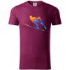 Skokan na lyžiach splash - Tričko z organickej bavlny - 3XL ( Fuchsiová )