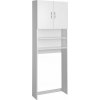 Aqualine SIMPLEX ECO skříňka za pračku 63x25x190cm, bílá