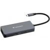 USB Hub Verbatim USB-C Essentials Multiport Hub 6 port - 3x USB 3.2 GEN 1 / HDMI / USB-C PD / RJ-45 (32157) sivý