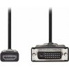 NEDIS kabel HDMI/ konektor HDMI zástrčka - 24 + 1-pinová zástrčka DVI-D/ černý/ blistr/ 3m CCGB34800BK30
