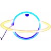ACA Lighting Neónová lampička - Saturn, 3x AA batérie/USB kábel, IP20, modrá + žltá farba