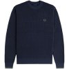 Fred Perry Mikiny Fp Waffle Stitch Jumper Modrá