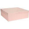 Darčeková krabica s priehľadným vekom 300x300x100 mm, ružová