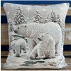 Vianočná gobelínová obliečka na vankúš 42x42 cm Chenille 1245 Viacfarebná 42x42 cm