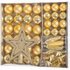 Gule MagicHome Vianoce, sada, 50 ks, 4-5 cm, zlaté, hviezda, girlanda, šiška, na vianočný stromček