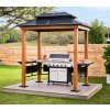 Sojag Dakota altánok hliníkový BBQ Grill , prírodná/čierna 158 x 249 x 278 cm
