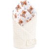 NEW BABY obojstranná MINKY zavinovačka teddy Béžová Bavlna/Polyester, 75x75 cm